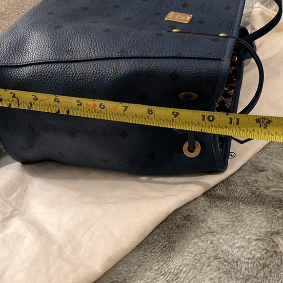 Authentic Mcm Visetos Tote Reversible blue Bag MM size - Picture 10 of 17
